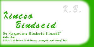 kincso bindseid business card